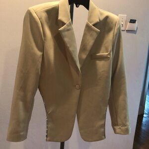 Backless rhinestone blazer
